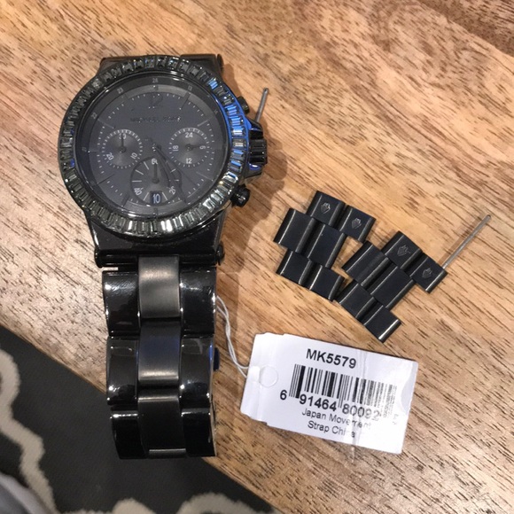 Michael Kors Dylan Crystal Bezel Chronograph Watch - Picture 3 of 3